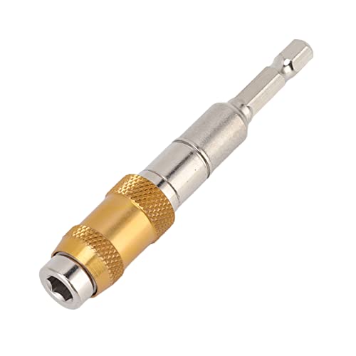 Elektromagnetisches Schraubenbit, Chrom Vanadium Stahl 6,35 Mm Universal Schraubtreiber Bit Elektromagnetische Schraubenbohrmaschine Spitze Schraube Treiber Verlängerung Halter für (GOLD) von Qcwwy