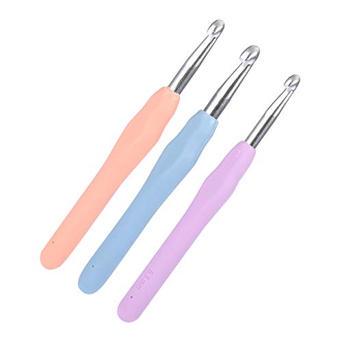Ensemble de Crochets en Aluminium avec Poignée TPR Souple, 3 Aiguilles à Tricoter Lisses Pour un Crochet sans Douleur, Pour les Amateurs de Tricot von Qcwwy