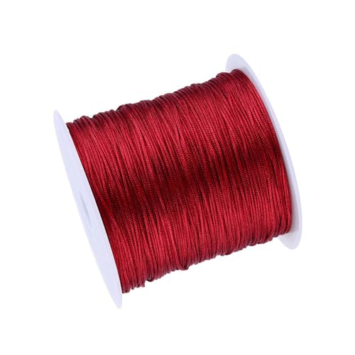 Grußkarten/Party Liefert, Nylon Bordeaux Chinesischen Knoten Schnur Schmuck Machen Schnur Chinesischen Knoten Schnur, 100M X 0,8mm Rattail Trim Schnur Von von Qcwwy