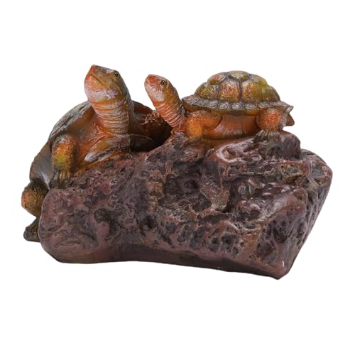 Harzschildkröten -Ornament Exquisite Doppelschildkrötenskulptur für Langlebigkeit und Weisheit für Wohnzimmer und Büros von Qcwwy