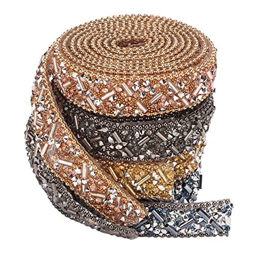 Kristall-Finish Bergkristall, Kristallband aus Bergkristall 4 Stk. Geeignet für Bekleidungs schneiden Kristall-Finish Bergkristall, Kristallband aus Bergkristall 4 Stk. Geeignet für Bekleidungs schneiden von Qcwwy