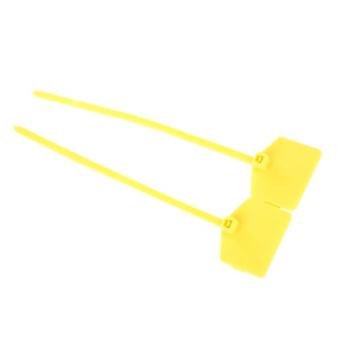 Kunststoff Kunststoff-Bindungen für Schuhe & Säcke, Etiketten-Koffer 100pcs für Logistik & Supermarkt (YELLOW) von Qcwwy