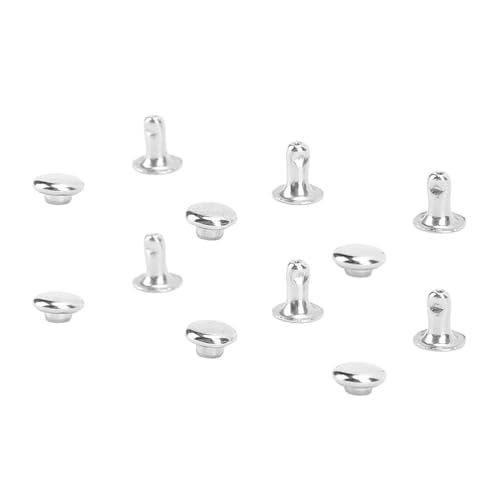 Ledernieten Kit 500 Einseitig Einseitiger Stollenschrauben Kit 5x5mm Runde Obere Edelstahl Leder Nieten Ledergürtel Reparatur Dekorative Nieten für Lederhandwerkstaschen Kleidung von Qcwwy