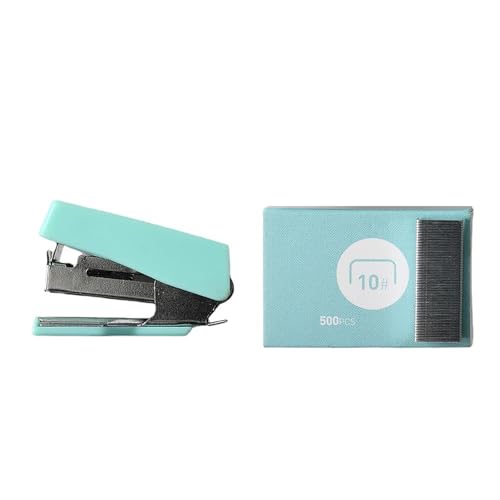 Niedlich Kleiner Mini -Hefter -Set Kompakt und Tragbares Einzigartiges und Lebendiges Design für Büroschulenversorgungen Mini Stapler Set Kompakt und Tragbar (GREEN) von Qcwwy