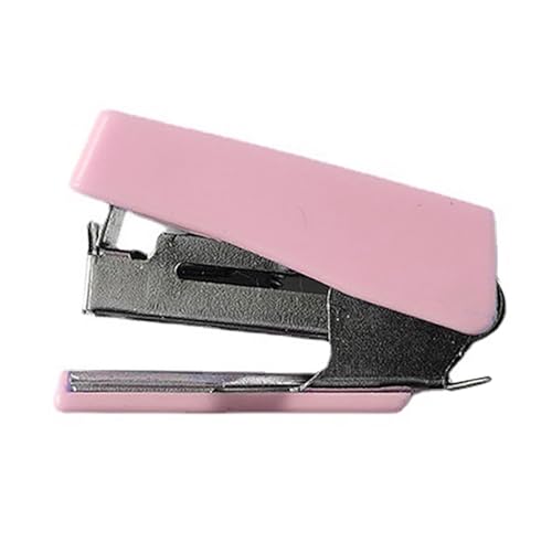 Niedlich Kleiner Mini -Hefter -Set Kompakt und Tragbares Einzigartiges und Lebendiges Design für Büroschulenversorgungen Mini Stapler Set Kompakt und Tragbar (PINK) von Qcwwy