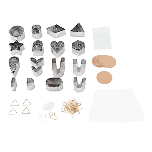 Polymer Clay Cutter Set, Durable Edelstahl-Werkzeuge, Komplettes Handwerk für Schmuckherstellung, 30 Kreisformen, 60 Ohrringe, Zubehör für Künstler u Polymer Clay Cutter Set, Durable Edelstahl-Werkzeuge, Komplettes Handwerk für Schmuckherstellung, 30 Kreisformen, 60 Ohrringe, Zubehör für Künstler u von Qcwwy