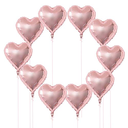 Qcwwww Romantische Ballons für Partydekoration, 10 Zoll Herzförmige Luftballons für Geburtstag und Mehr, Mehrere Farben verfügbar (#3) von Qcwwy