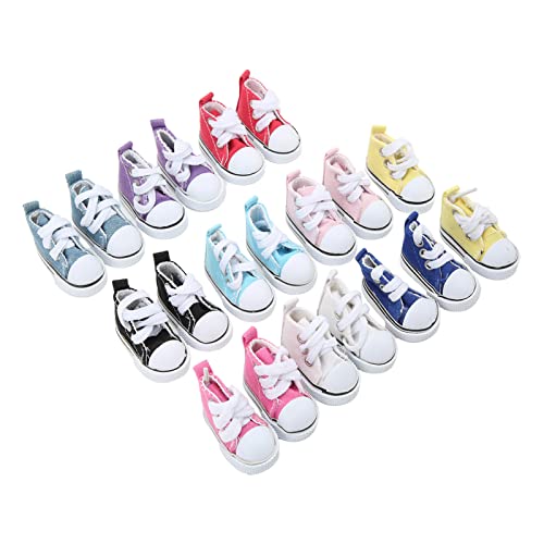 Qcwwy 1/6 Ball Jointed Doll Canvas -Schuhe 10 Paare, Antislip -Design Fashion Doll Canvas Schuhe für , Tolles für , 10 Farben für Kleidung, die für 1/6 Puppe Geeignet Ist von Qcwwy