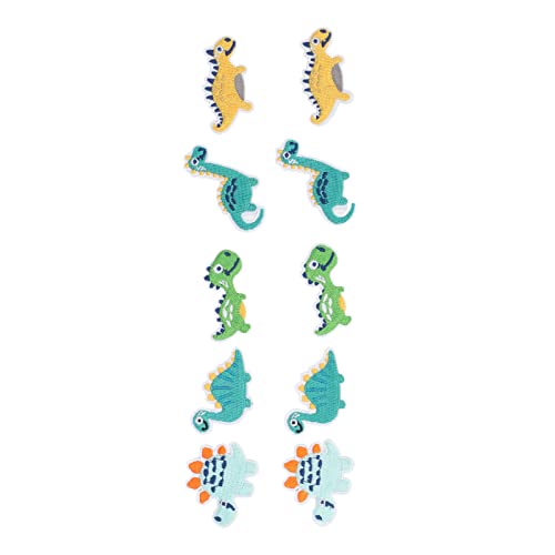 Qcwwy 10pcs Dinosaurier Stickflächen Farbenfrohe Eisen auf DIY -Kleidungsreparaturzubehör für Kleiderhut Jean Rucksack, für den Haushaltsgebrauch Qcwwy 10pcs Dinosaurier Stickflächen Farbenfrohe Eisen auf DIY -Kleidungsreparaturzubehör für Kleiderhut Jean Rucksack, für den Haushaltsgebrauch von Qcwwy