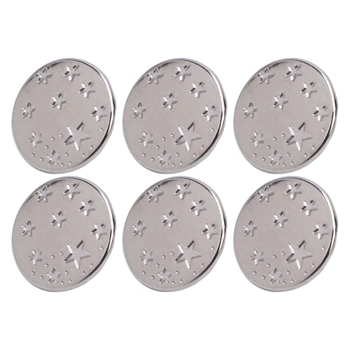 Qcwwy 17 Mm Sternenmusterknöpfe mit 50 Ersatzsets aus Edelstahl für Kappen für Kappen, Streifen von Qcwwy