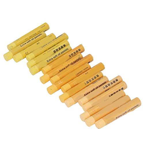 Qcwwy 18pcs Leuchtende Gelbe Ölpastelle für Künstler, Einfache Mischung von Schattierstiften für Illustration Schablone - Safer Weicher Buntstift -Set für, Anfänger, Studenten und Künstler Qcwwy 18pcs Leuchtende Gelbe Ölpastelle für Künstler, Einfache Mischung von Schattierstiften für Illustration Schablone - Safer Weicher Buntstift -Set für, Anfänger, Studenten und Künstler von Qcwwy