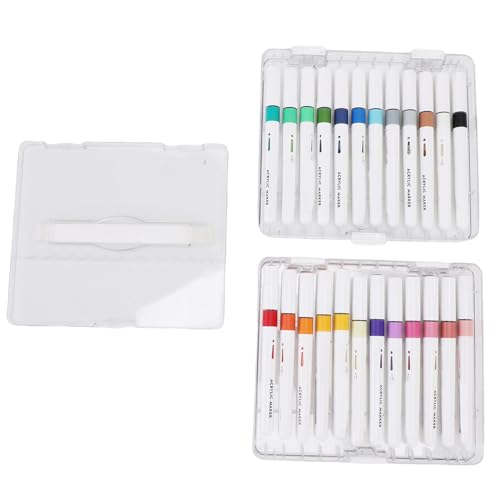 Qcwwy 24 PCs Acrylfarbe Schreibstift, Aquarell Feiner Tipp Acrylstift 24 Helle Farbfarbe Marker Glättung Schreiben mit Aufbewahrungsbox für Felsmalereien Bastelmittel Qcwwy 24 PCs Acrylfarbe Schreibstift, Aquarell Feiner Tipp Acrylstift 24 Helle Farbfarbe Marker Glättung Schreiben mit Aufbewahrungsbox für Felsmalereien Bastelmittel von Qcwwy