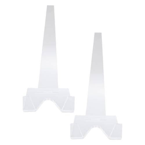 Qcwwy 2pcs Klare Acrylplattenanzeigeständer, Einstellbare Tischplatten Transparente Staffelei für Home Office Schools Hotels Dekorieren Bücher Fotorahmen Platten Kunstwerke von Qcwwy
