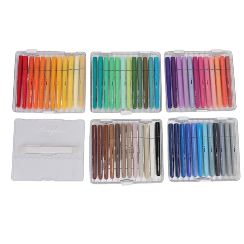 Qcwwy 60 PCs Acrylmarker Stift, Kunsthandwerk oder Einfache Farbmarker -Set Lebendige Farb -Acryl -Marker Stifte für Geburtstage Partys Festivals und Jubiläen Qcwwy 60 PCs Acrylmarker Stift, Kunsthandwerk oder Einfache Farbmarker -Set Lebendige Farb -Acryl -Marker Stifte für Geburtstage Partys Festivals und Jubiläen von Qcwwy
