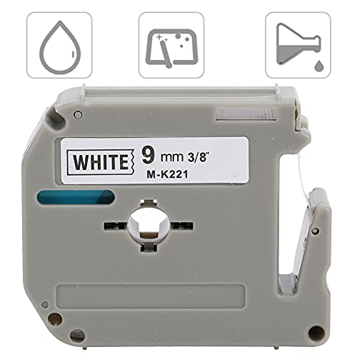 Qcwwy 9 Mm Haustier Lables Etikett Tape MK221 für PT-65/70/80-Etikettdrucker, Alkohol und Wasser, Bürovorräte Qcwwy 9 Mm Haustier Lables Etikett Tape MK221 für PT-65/70/80-Etikettdrucker, Alkohol und Wasser, Bürovorräte von Qcwwy