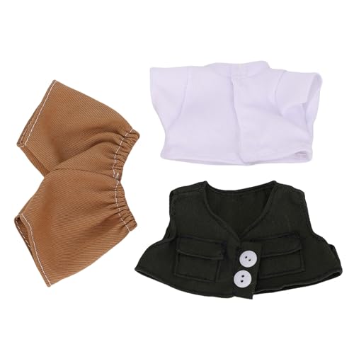 Qcwwy Andere Dekorative Gegenstände Puppen Gentleman Style Weste Shirt Pant Doll 3 -teilige Set Stylish Outfit Puppenzubehör Anzug Süße Kleidung für Dress -up Style Kleidung für Labooboo 17cm von Qcwwy