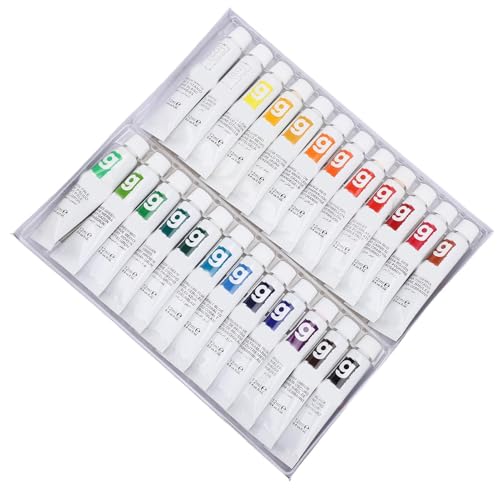 Qcwwy Aquarellfarben -Lackrohr Set, 12 Ml Lebendige Flüssige Gouache Pigment -Lackrohre Kunstversorgungen für Schüler Anfänger Amateur -Enthusiasten Malpartys Klassen (24 Farben) von Qcwwy