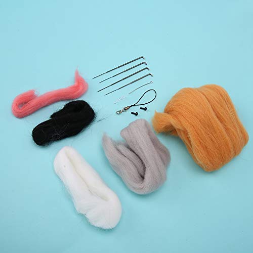 Qcwwy Bastelset in Form einer Tierpuppe, Nadelfilz, für Shiba Inu Schweineliebhaber, handgefertigte Geschenktasche für Kinder und Erwachsene (Shiba Inu Katze) von Qcwwy