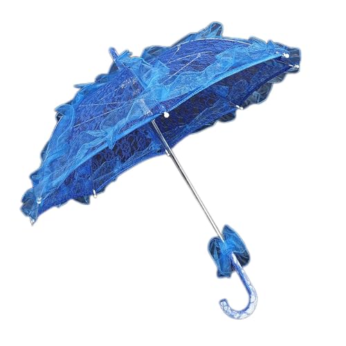 Qcwwy Brautschirm aus mehrfarbiger Spitze, ausgezeichnete Verarbeitung für besondere Anlässe (Blau) von Qcwwy
