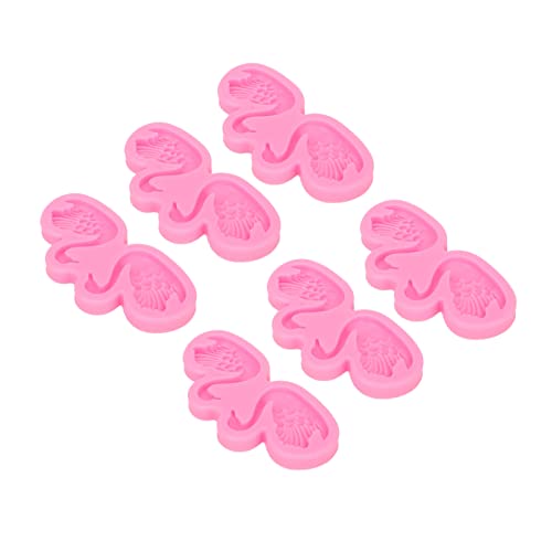 Qcwwy DIY -Schwan -Silikon Fondantform Nicht Stick Backform für die Kuchendekoration, Umfasst 6 pcs 3D Schimmelpilze für Handgefertigte Kreationen von Qcwwy