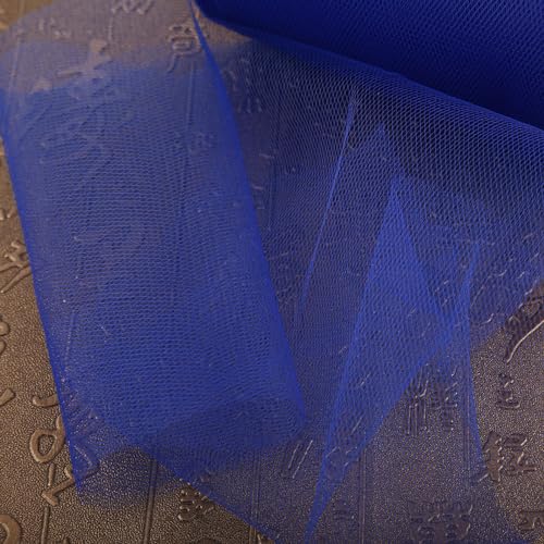 Qcwwy Elegante 100 Yards 15 cm DIY Dekoration Hochzeit Tüll Rolle Kleidung Strickstoff zum Nähen (Blau) von Qcwwy