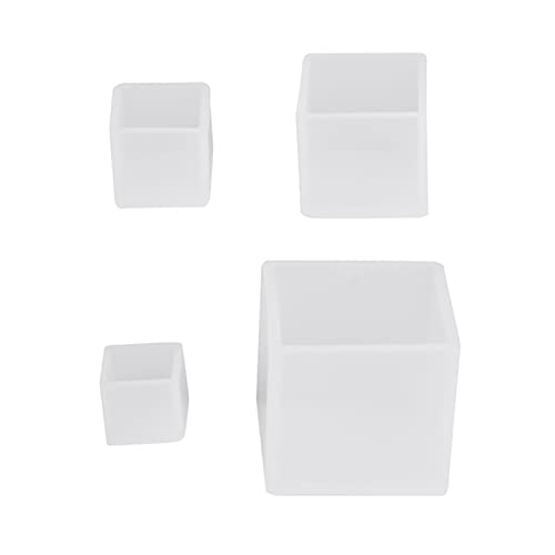 Qcwwy Flexible Quadratische Silikon -Epoxyharmalles für den Selbstschmuck Weich und Glatt für Handwerk und Zubehör 4 Verschiedene Größen, Transparentes Material von Qcwwy