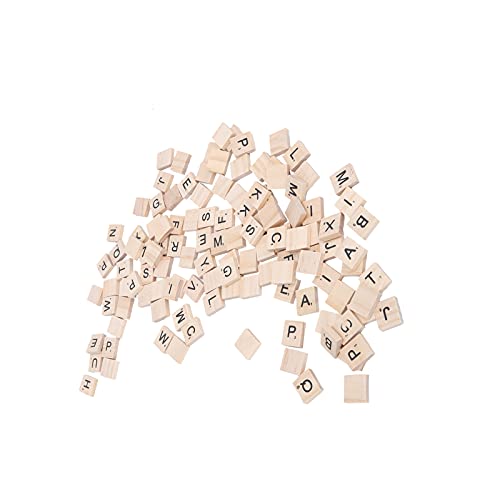 Qcwwy Großbuchstaben der Holzschreibung Langlebiger Dauer A-Z Capital A-Z für Hungengeschenke, Set von 100 Holzkarten von Qcwwy