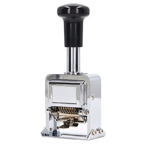 Qcwwy Handle Design Self -Inking -Nummer Stempel 8 Ziffer für die Bankenbuchhaltung, Automatische Nummerierungsstempel von Qcwwy