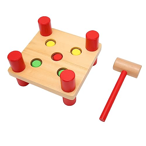 Qcwwy Holz Hämmernden Spielzeug, Verbesserung der Hand-Augenkoordination, mit 3 Farben und 9 Sticks, Stabile Spielzeit, Spaß für Familie, Synthetisches Holzmaterial, Lustiges Spielzeug für Kinder von Qcwwy