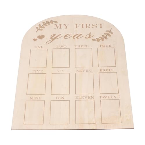 Qcwwy Holz-Meilensteintafel für das Erste Jahr, Hübsche Dekoration für Baby-Andenken, Rahmen für Erstes Jahr, Fotos und Erinnerungsstücke, Aufbewahrung für die Kinderzimmerdekoration Qcwwy Holz-Meilensteintafel für das Erste Jahr, Hübsche Dekoration für Baby-Andenken, Rahmen für Erstes Jahr, Fotos und Erinnerungsstücke, Aufbewahrung für die Kinderzimmerdekoration von Qcwwy