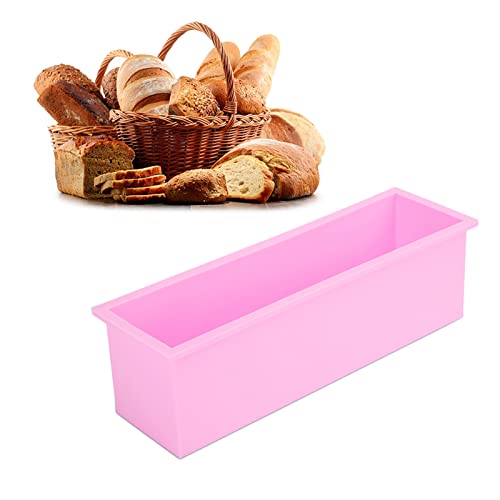 Qcwwy Langlebige Silikonseife -Form für DIY -Seife Nicht Stick und Einfach zu 1200 Ml Rechteckform für das Handwerk mit Familie und Angehörigen (PINK) von Qcwwy