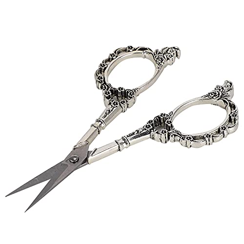 Qcwwy Langlebige Zinklegungsschere Zum Schneiden von Papier Im Nähwerkzeug, Edelstahlschere für die Schneiderei und Stoffschnitte (SILVER) von Qcwwy