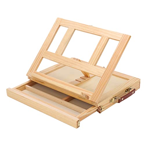 Qcwwy Leichte Kiefernholzholz -Tabletop Staffelei Verstellbarer -Bar Malständer für Ausstellungskünstler Qcwwy Leichte Kiefernholzholz -Tabletop Staffelei Verstellbarer -Bar Malständer für Ausstellungskünstler von Qcwwy