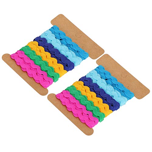 Qcwwy Leichte Spitzen -Zickzack -Band Zum Nähen und für Sich Selbst 8 Mm Designs Zur Dekoration von Vorhängen oder Kissen [2 PCs] (1) von Qcwwy