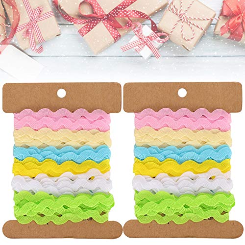 Qcwwy Leichte Spitzen -Zickzack -Band Zum Nähen und für Sich Selbst 8 Mm Designs Zur Dekoration von Vorhängen oder Kissen [2 PCs] (2) von Qcwwy