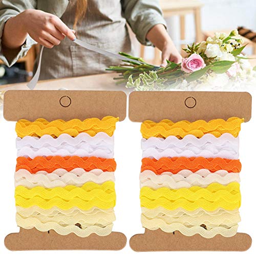 Qcwwy Leichte Spitzen -Zickzack -Band Zum Nähen und für Sich Selbst 8 Mm Designs Zur Dekoration von Vorhängen oder Kissen [2 PCs] (7) von Qcwwy