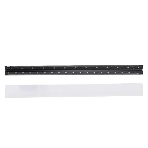 Qcwwy Lineal der Dreiecksingenieur Skala, Genaue Waage Engineering Lineal Aluminium Construction Metal Scales Tool für Architektur Engineering und Technische Illustrationen von Qcwwy