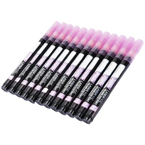 Qcwwy Metallic Marker Stift Set Glitzer Marker Stift Set 12pcs Dual Tip Metallic Painting Stifte Handwerksmodell Malvorlagen Künstler Illustration Markierungen für Glas Stoff Rock Malerei Karte von Qcwwy