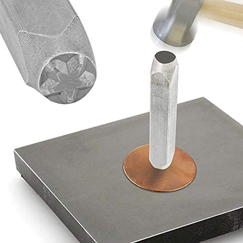 Qcwwy Metallstempel mit Herzen, Verwendung mit einem Basistammer, gravieren Sie schöne Motive auf dauerhafte Weise auf Medientypen, einschließlich Schmuck und Ruden, ideal zum Markieren von von Qcwwy