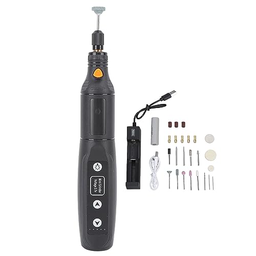 Qcwwy Mini-Schleifer-Set, 5 Geschwindigkeiten, 3,7 V, Mini-Akku-Rotationswerkzeug, Mini-Elektro-Schleifer-Set mit Zubehör Qcwwy Mini-Schleifer-Set, 5 Geschwindigkeiten, 3,7 V, Mini-Akku-Rotationswerkzeug, Mini-Elektro-Schleifer-Set mit Zubehör von Qcwwy