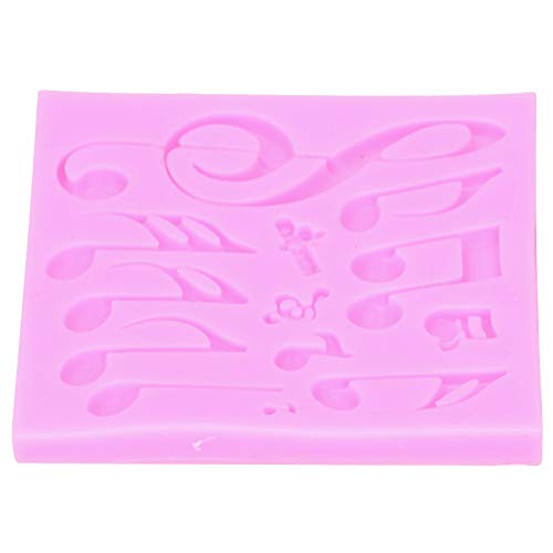 Qcwwy Multifunktionale Musiknote Silikonform für Butterpasteten Fondant Snacks Pink 10,5 X 11 Cm von Qcwwy