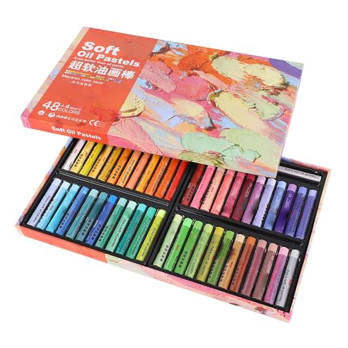 Qcwwy Ölpastelle Set 48 Farben Lebendig und Cremig für Kunstmalereien, Extra Weiche Ölpastelle für Künstler Anfängerschüler Sicher und nicht vielseitig Kunstbedarf für Erwachsene/ Qcwwy Ölpastelle Set 48 Farben Lebendig und Cremig für Kunstmalereien, Extra Weiche Ölpastelle für Künstler Anfängerschüler Sicher und nicht vielseitig Kunstbedarf für Erwachsene/ von Qcwwy