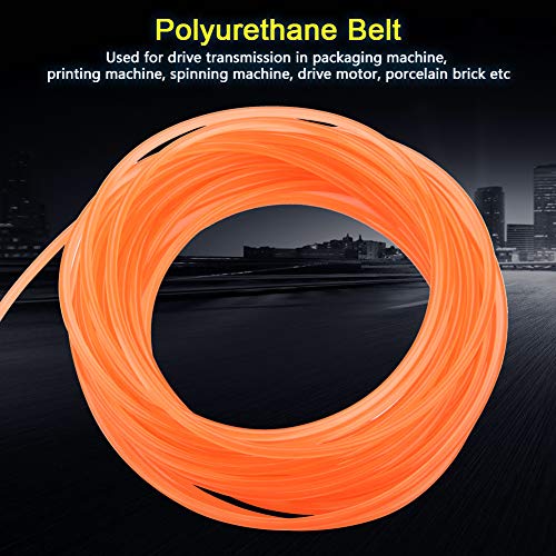 Qcwwy Orange Polyurethan Rundgürtel, Verschleiß und Wirkungsbeständig für das Antriebsgetriebe, Geeignet für Spinnmaschine und Antriebsmotor (#5) von Qcwwy