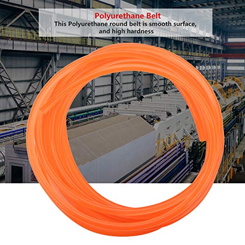 Qcwwy Orange Polyurethan Rundgürtel, Verschleiß und Wirkungsbeständig für das Antriebsgetriebe, Geeignet für Spinnmaschine und Antriebsmotor (#6) von Qcwwy