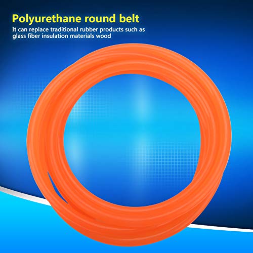 Qcwwy Orange Polyurethan Rundgürtel, Verschleiß und Wirkungsbeständig für das Antriebsgetriebe, Geeignet für Spinnmaschine und Antriebsmotor (#8) von Qcwwy