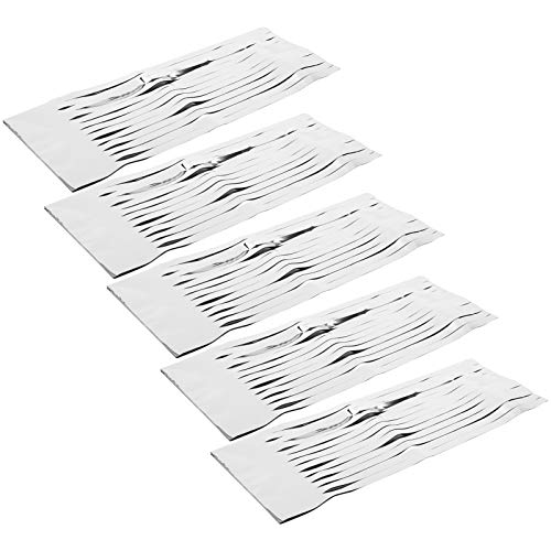 Qcwwy Quasten-Girlande, Party-Dekoration, Brautbanner, für Hochzeit, Geburtstag, Party, Dekoration mit Quasten, DIY, ideal für Bankette oder Jubiläen, Hawaii, Weiß/Silber/Gold von Qcwwy