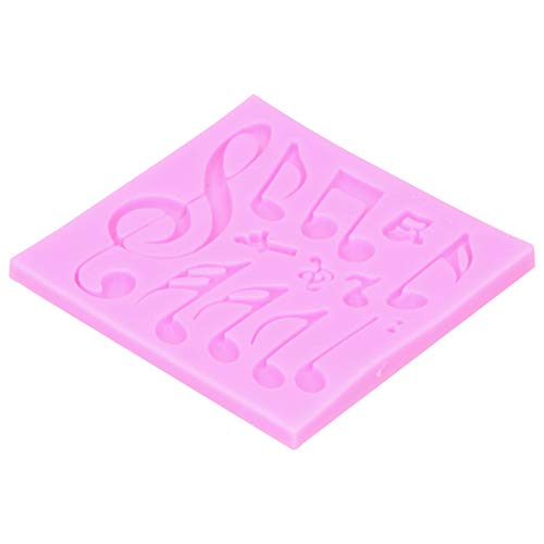 Qcwwy Silikonform in Form Einer Musikalischen Note ohne Festes Werkzeug Zum Dekorieren von Multifunktionalen Kuchen, Rosa, 4,1 X 4,3 Zoll, für Heimbäcker, Produzenten von Aromatherapie Pflaster von Qcwwy