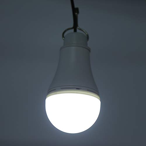 Qcwwy Tragbare USB -Nacht Glühbirne Dimmbare Lampe für Notfallcamping, 340 Helligkeit, Kunststoff von Qcwwy