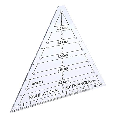 Qcwwy Triangle Quilting Lineal, Tailor Triangle Ruler Acryl-Dreiecklineal Kunststoff-Dreiecklineal zum Quilten von Qcwwy
