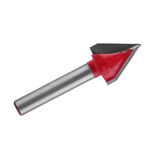 Qcwwy V Groove Schneidwerkzeug Wolfram Carbid V Groove Router Bit Mehrfachwinkel CNC Router Bit Holzbearbeitungs -Schneidwerkzeug für Professionelle -Projekte Fräsenwerkzeuge Geeignet (6*16 mm*60) von Qcwwy